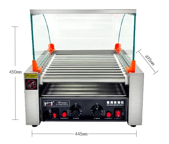 Eleven Tubes Hot Dog Roller Grill